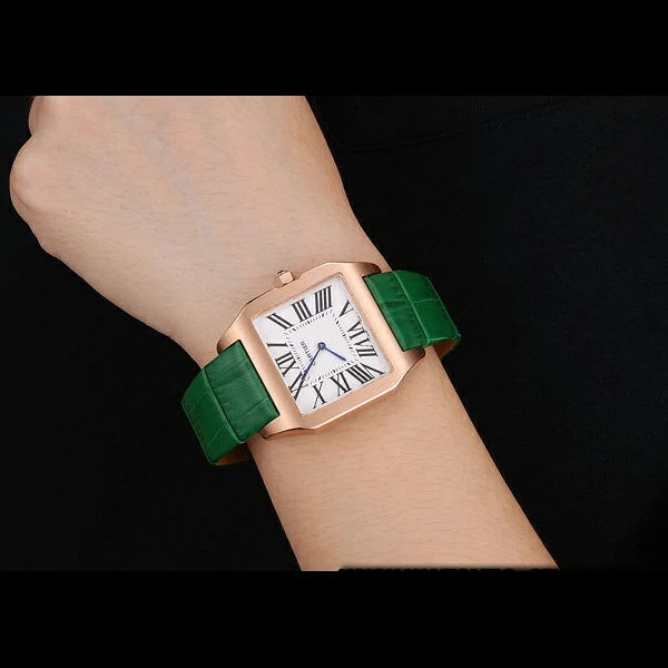 Cartier Santos 100 Diamond Rose Gold Bezel new59848