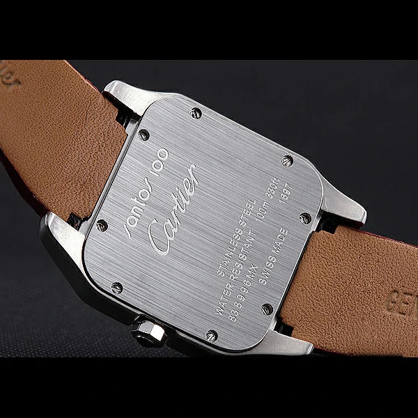 Cartier Santos 100 Polished Stainless Steel Bezel new59850