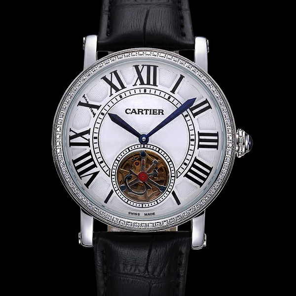 Cartier Rotonde Flying Tourbillon Diamonds White Dial new59868