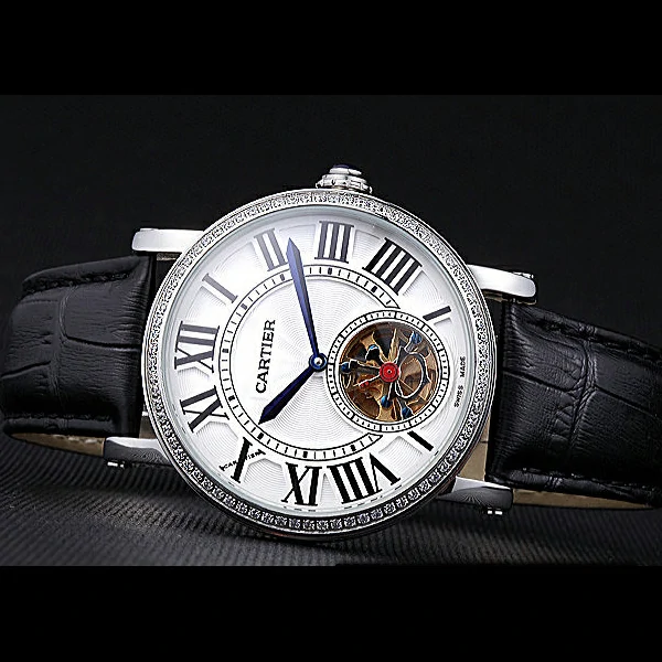 Cartier Rotonde Flying Tourbillon Diamonds White Dial new59868