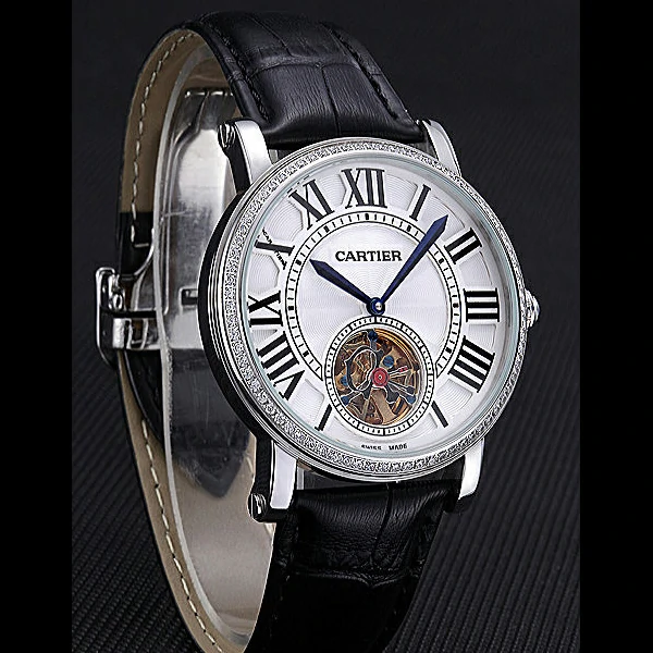 Cartier Rotonde Flying Tourbillon Diamonds White Dial new59868