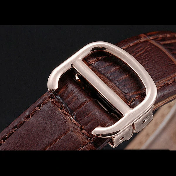 Cartier Rotonde Top Blue Crown Brown Leather Bracelet new59888