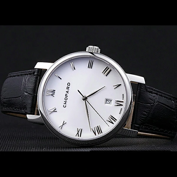 Chopard Classic White Dial Black Croc Strap new59927