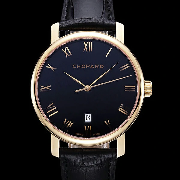 Chopard Classic Black Dial Black Croc Strap new59929