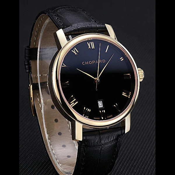 Chopard Classic Black Dial Black Croc Strap new59929
