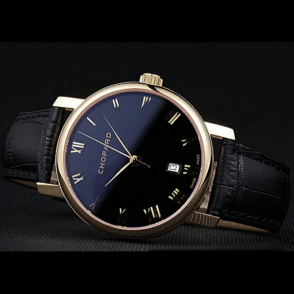 Chopard Classic Black Dial Black Croc Strap new59929