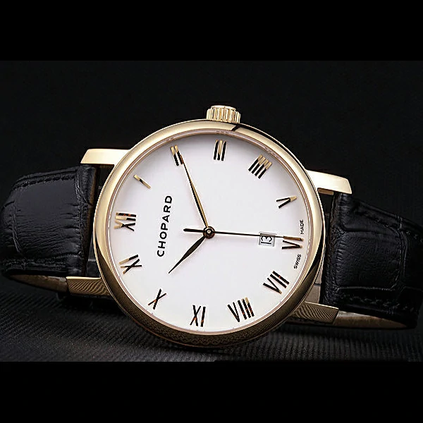 Chopard Classic White Dial Black Croc Strap new59930