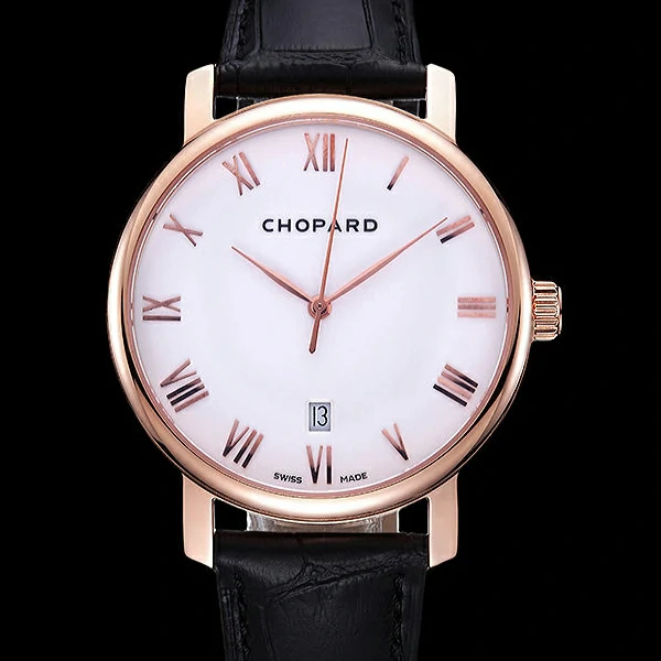 Chopard Classic White Dial Black Croc Strap new59931