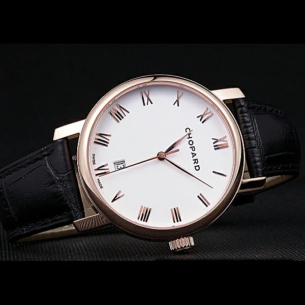 Chopard Classic White Dial Black Croc Strap new59931