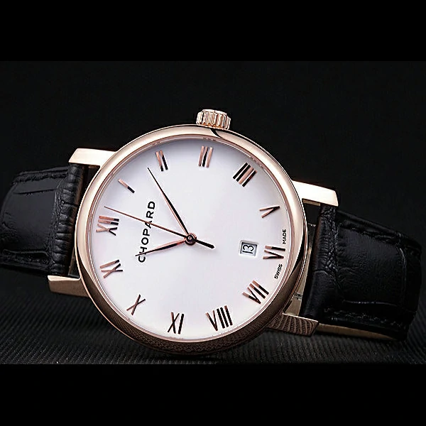 Chopard Classic White Dial Black Croc Strap new59931