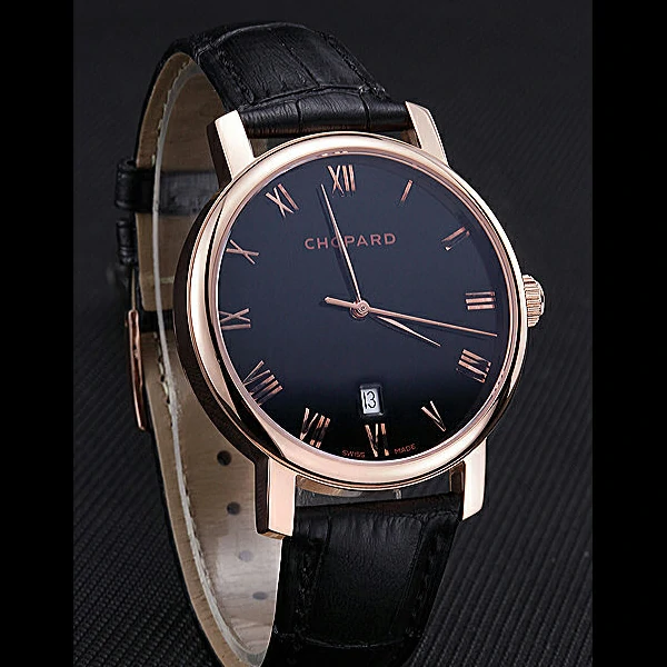 Chopard Classic Black Dial Black Croc Strap new59932