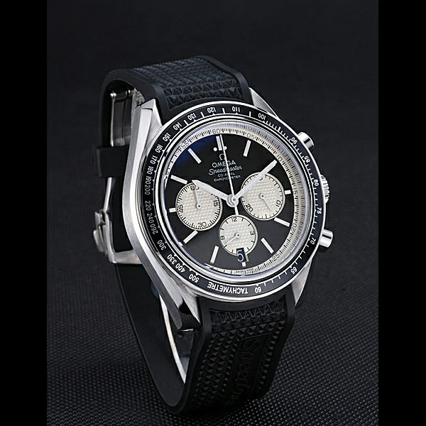 Omega Speedmaster Black Rubber Strap Black Dial new59942