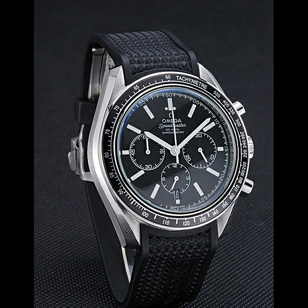 Omega Speedmaster Black Rubber Strap Black Dial new59943