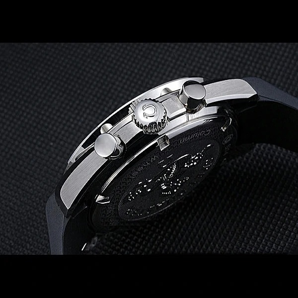 Omega Speedmaster Black Rubber Strap Blue Dial new59944