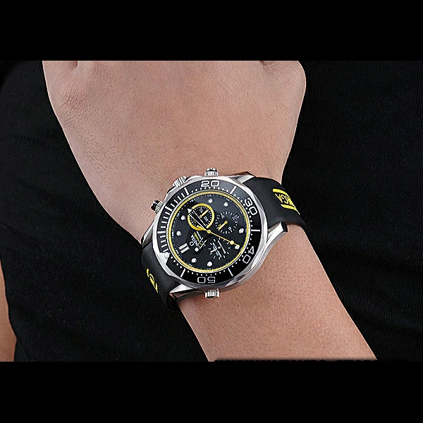 Omega Seamaster Planet Ocean Black Rubber Bracelet new59949