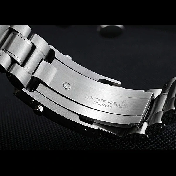 Omega Speedmaster Black Grey Stainless Steel Strap new59953