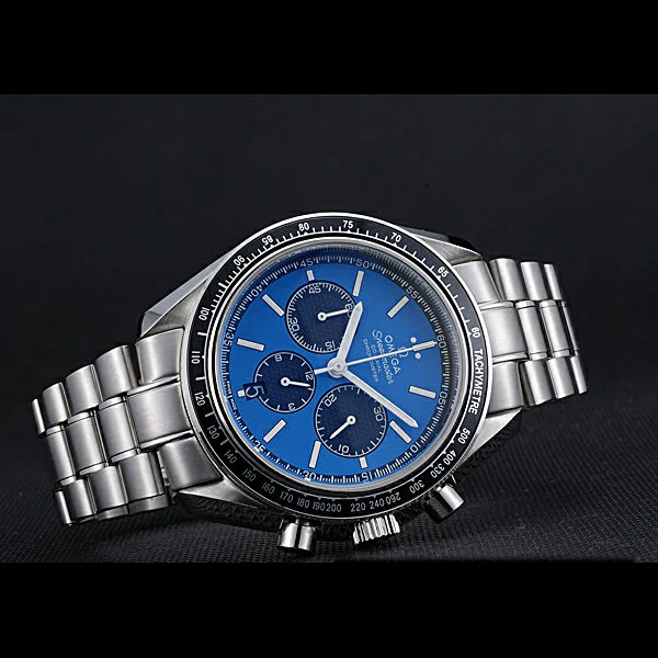 Omega Speedmaster Blue Grey Stainless Steel Strap new59954