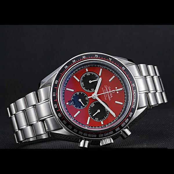 Omega Speedmaster Red Grey Stainless Steel Strap new59955