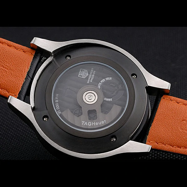 Tag Heuer MikroTimer Black Dial Black Perforated Leather Strap new59973