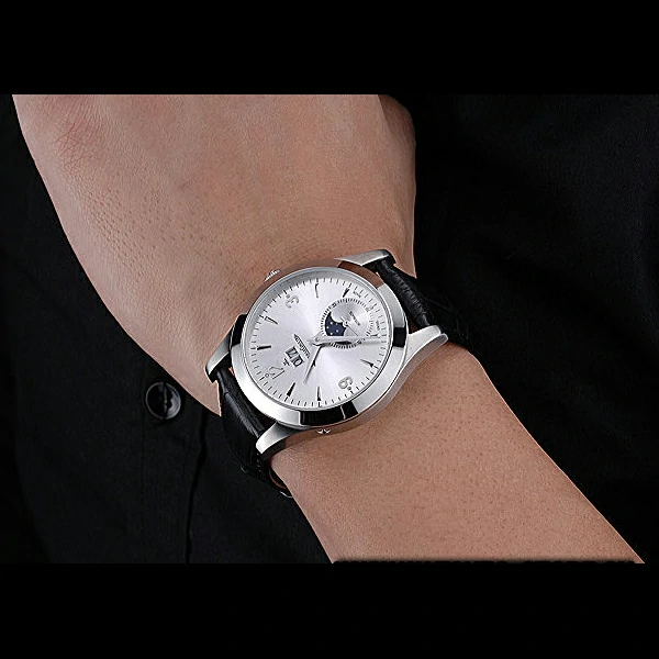 Jaeger LeCoultre Rendez Vous Night And Day White Dial Black Leather Bracelet new59984