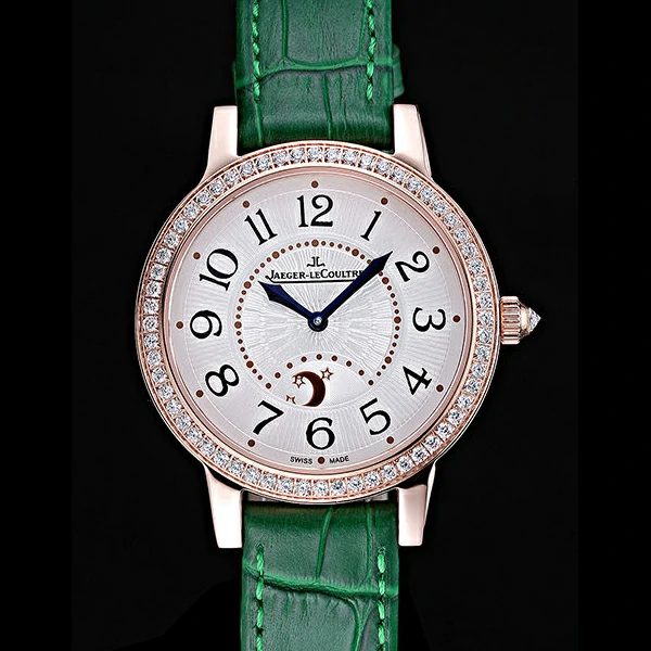 Jaeger LeCoultre Rendez Vous White Dial Green Leather Strap new59987