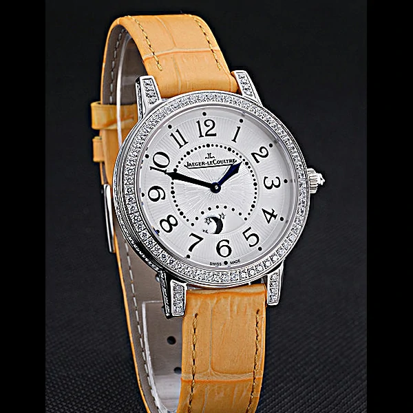 Jaeger LeCoultre Rendez Vous White Dial Yellow Leather Strap new59990
