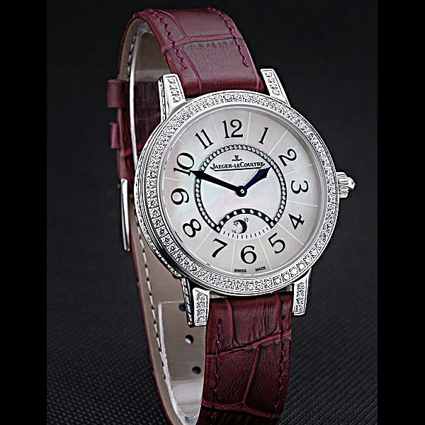 Jaeger LeCoultre Rendez Vous White Dial Purple Leather Strap new59991