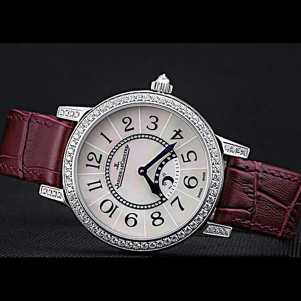 Jaeger LeCoultre Rendez Vous White Dial Purple Leather Strap new59991