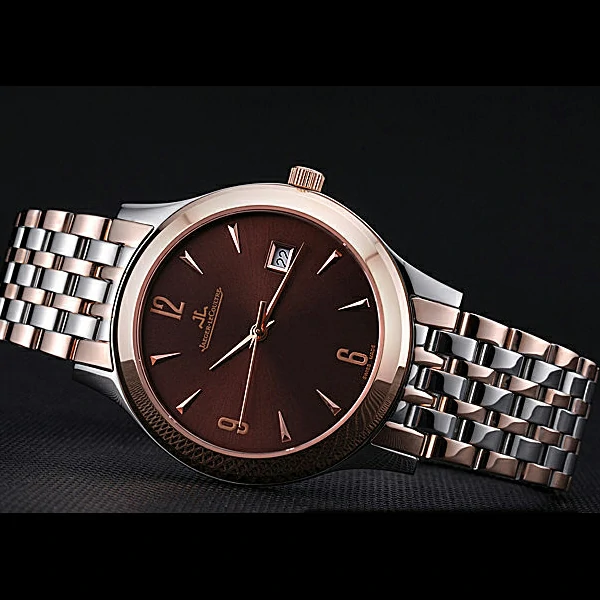 Jaeger LeCoultre Master Brown Dial Rose Gold Bezel Two Tone Band new59993