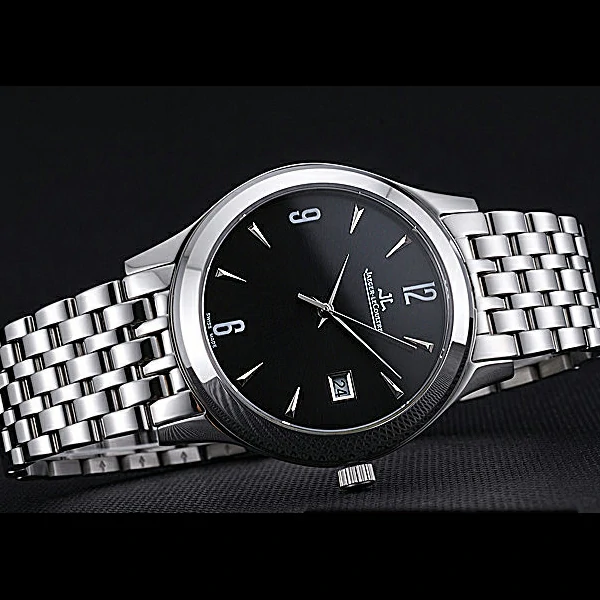 Jaeger LeCoultre Master Black Dial Stainless Steel Bezel Stainless Steel Band new59995