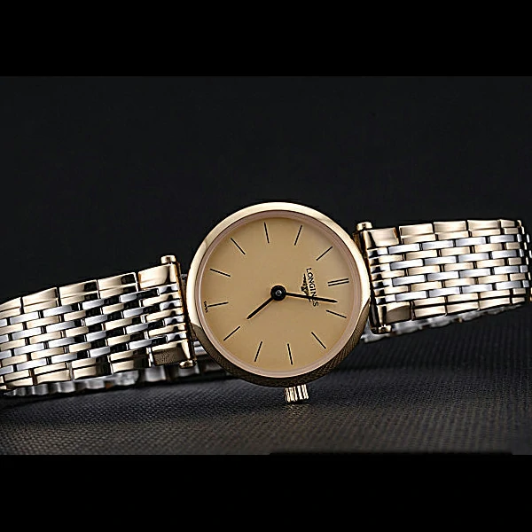 Longines La Grande Classique Two Tone Band Champagne Dial Femme new59997