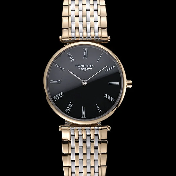 Longines La Grande Classique Two Tone Band Black Dial Homme new59998