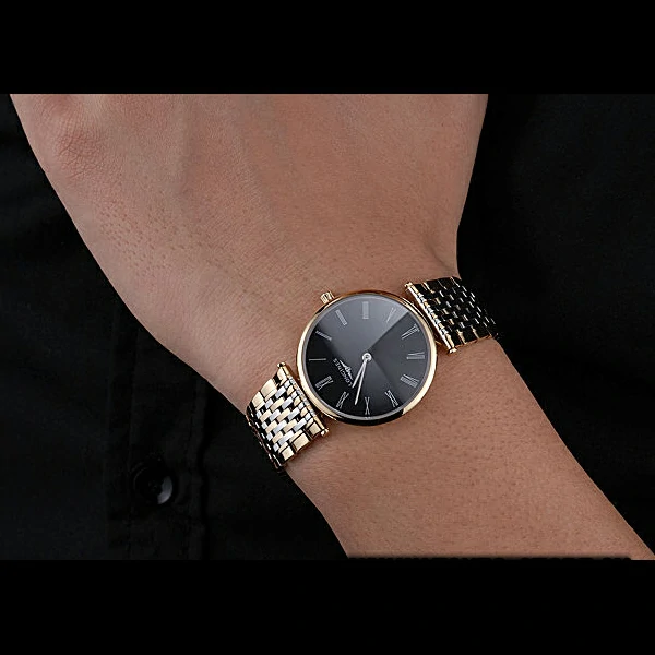 Longines La Grande Classique Two Tone Band Black Dial Homme new59998