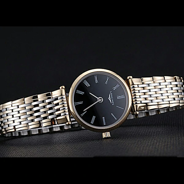 Longines La Grande Classique Two Tone Band Black Dial Femme new59999