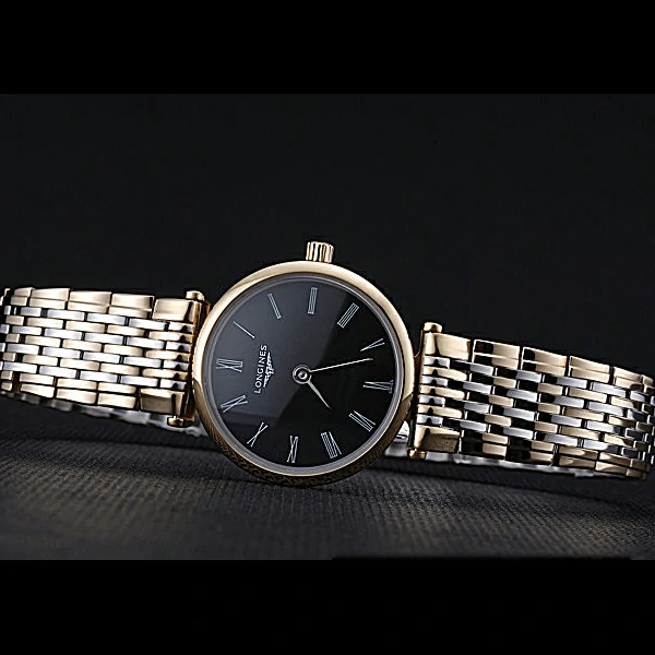 Longines La Grande Classique Two Tone Band Black Dial Femme new59999