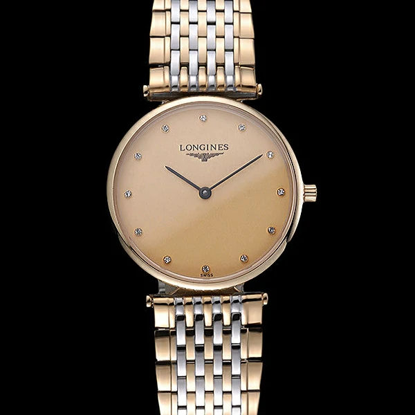 Longines La Grande Classique Two Tone Band Champagne Dial Diamond Markers Homme new60000