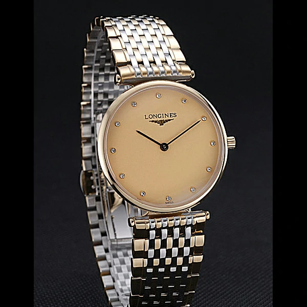 Longines La Grande Classique Two Tone Band Champagne Dial Diamond Markers Homme new60000