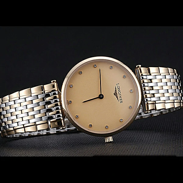 Longines La Grande Classique Two Tone Band Champagne Dial Diamond Markers Homme new60000