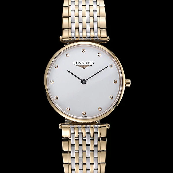 Longines La Grande Classique Two Tone Band White Dial Diamond Markers Homme new60002
