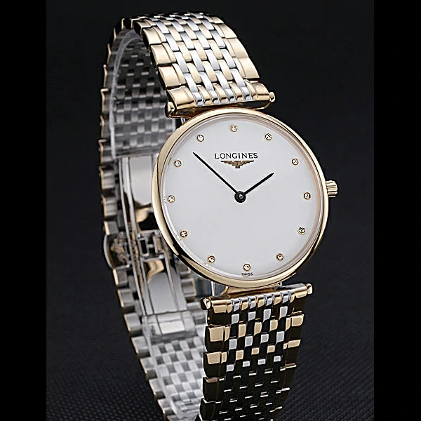 Longines La Grande Classique Two Tone Band White Dial Diamond Markers Homme new60002