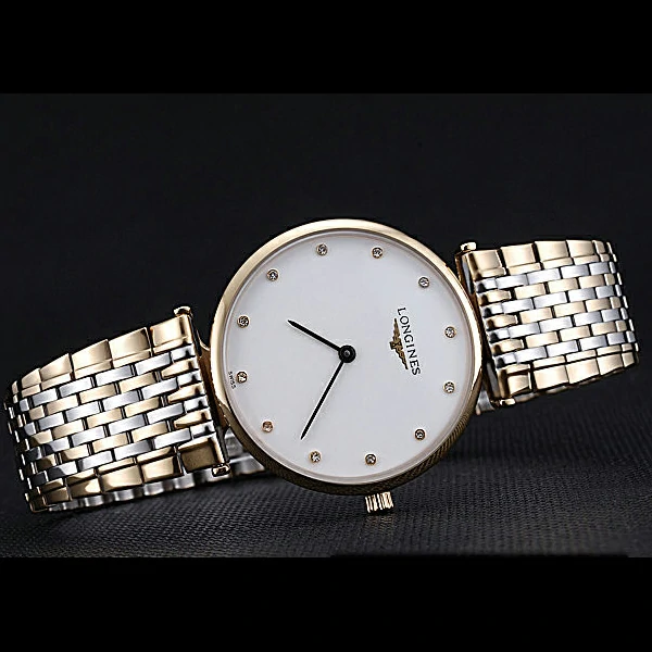 Longines La Grande Classique Two Tone Band White Dial Diamond Markers Homme new60002