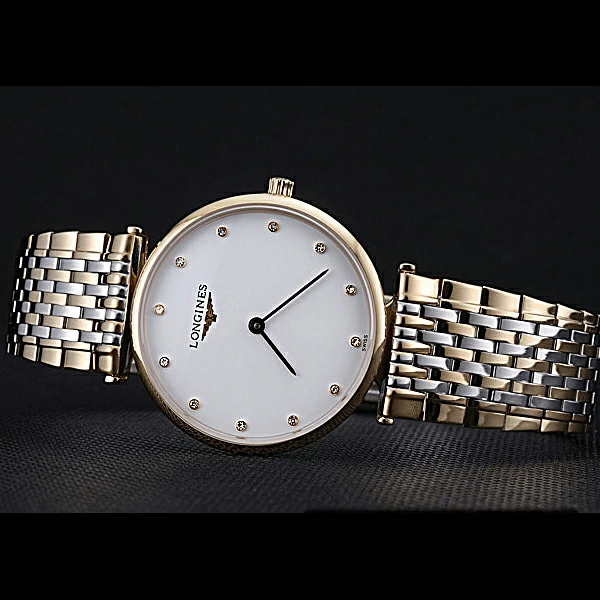 Longines La Grande Classique Two Tone Band White Dial Diamond Markers Homme new60002