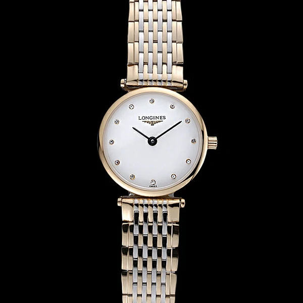 Longines La Grande Classique Two Tone Band White Dial Diamond Markers Femme new60003