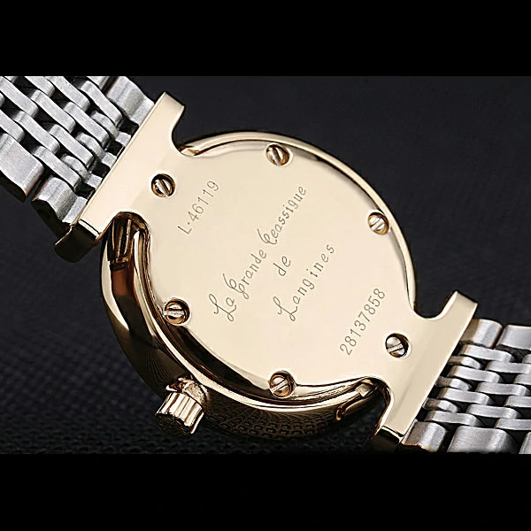Longines La Grande Classique Two Tone Band White Dial Diamond Markers Femme new60003