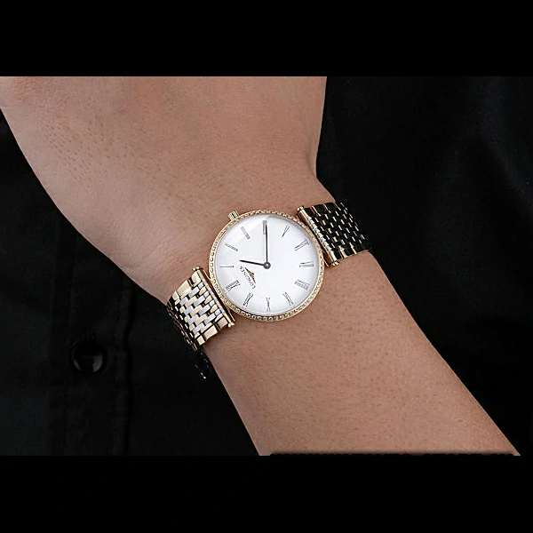 Longines La Grande Classique Two Tone Band White Dial Diamond Bezel Homme new60004