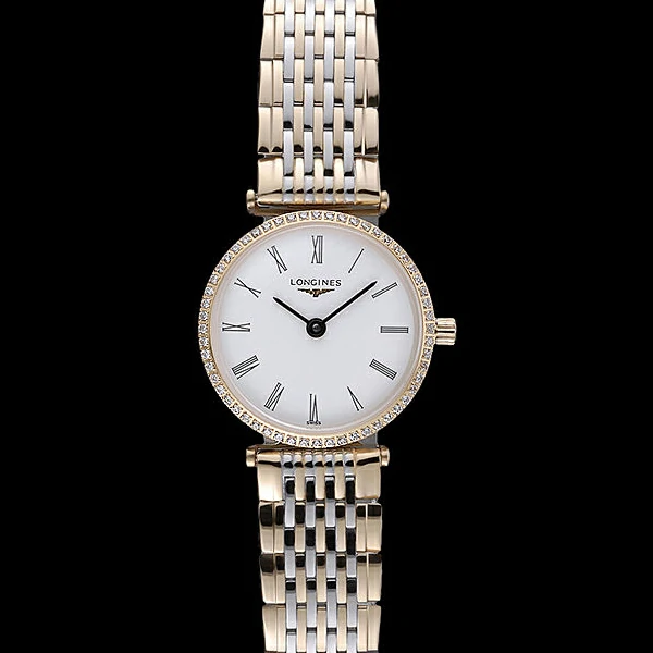 Longines La Grande Classique Two Tone Band White Dial Diamond Bezel Femme new60005