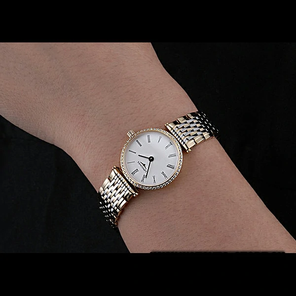 Longines La Grande Classique Two Tone Band White Dial Diamond Bezel Femme new60005