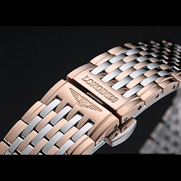 Longines La Grande Classique Rose Gold White Dial Diamond Bezel Homme new60006
