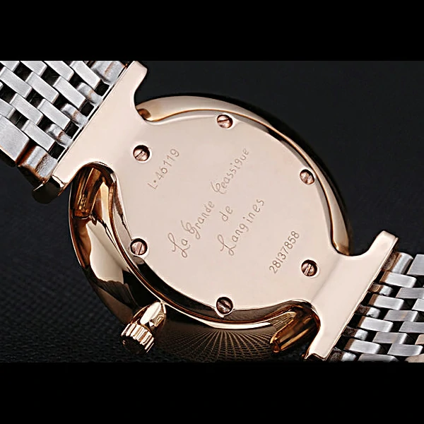 Longines La Grande Classique Rose Gold White Dial Diamond Bezel Homme new60006
