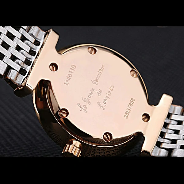 Longines La Grande Classique Rose Gold White Dial Diamond Bezel Femme new60007